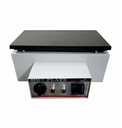 Sentwin rectangular laboratory hot plate with cast iron plate and rotary control.